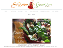 Tablet Screenshot of eatbetterspendless.com